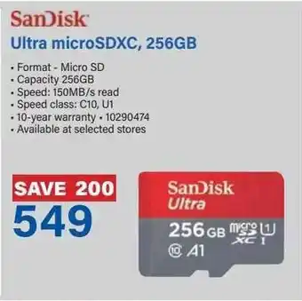 Incredible Connection SanDisk Ultra microSDXC, 256GB offer