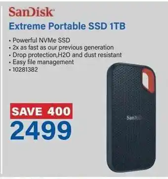 Incredible Connection SanDisk Extreme Portable SSD 1TB offer