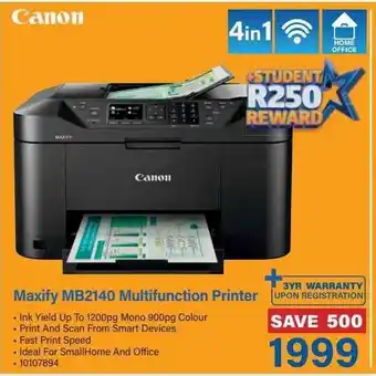 Incredible Connection Canon Maxify MB2140 Multifunction Printer offer