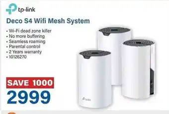 Incredible Connection Tp-link Deco S4 Wifi Mesh System offer