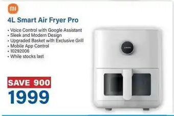 Incredible Connection Xiaomi 4L Smart Air Fryer Pro offer