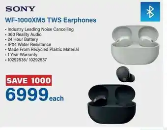 Incredible Connection SONY WF-1000XM5 TWS Earphones offer