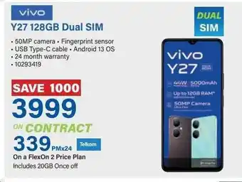 Incredible Connection Vivo Y27 128GB Dual SIM offer