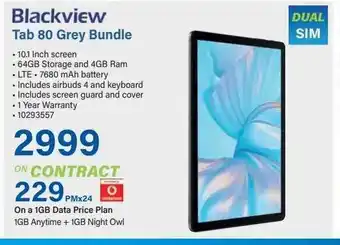 Incredible Connection Blackview Tab 80 Grey Bundle offer