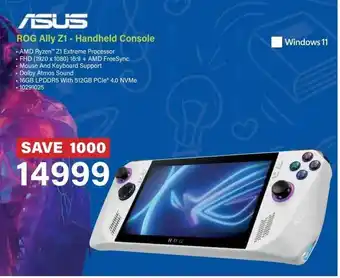 Incredible Connection ASUS ROG Ally Z1 - Handheld Console offer