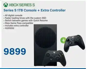 Incredible Connection XBOX Series S 1TB Console + Extra Controller offer