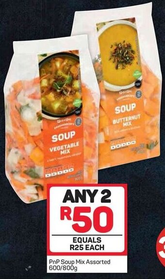 Pick n Pay PnP Soup Mix Assorted 600g/800g offer