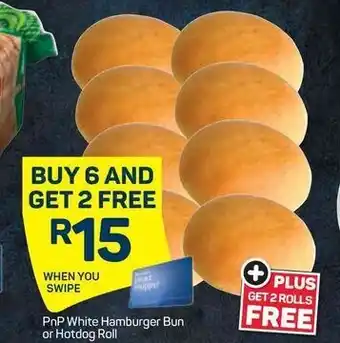 Pick n Pay PnP White Hamburger Bun or Hotdog Roll offer