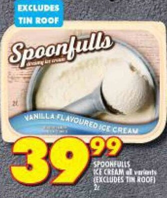 Shoprite Spoonfulls Ice Cream 2L offer
