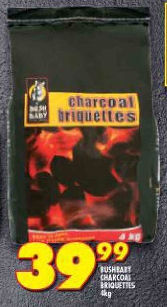 Shoprite Bushbaby Charcoal Briquettes 4kg offer