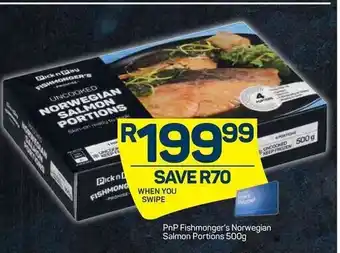 Pick n Pay PnP Fishmonger's Norwegian Salmon Portions 500gg offer