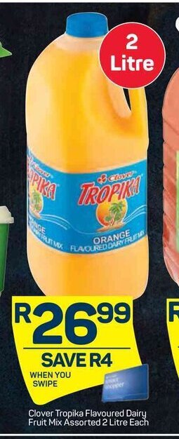 Pick n Pay Clover Tropika Flavoured Dairy Fruit Mix Assorted 2 Litre offer