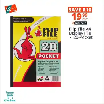 Checkers Flip File A4 Display File 20-Pocket offer