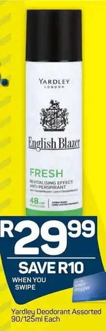 Pick n Pay Yardley Deodorant Assorted 90/125ml offer