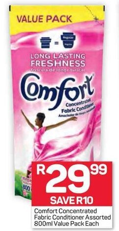 Pick n Pay Comfort Concentrated Fabric Conditioner Assorted 800ml offer
