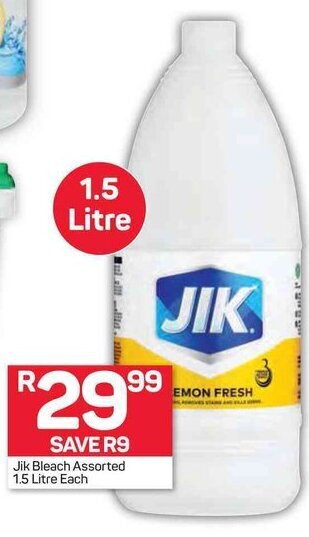 Pick n Pay Jik Bleach Assorted 1.5 Litre offer