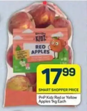 PnP Kidz Red or Yellow Apples 1kg Each