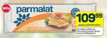 Pick n Pay Liquor Parmalat or Melrose Processed Cheese Slices Assorted 900g Each offer