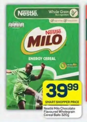 Pick n Pay Liquor Nestlé Milo Chocolate Flavoured Wholegrain Cereal Balls 320g offer