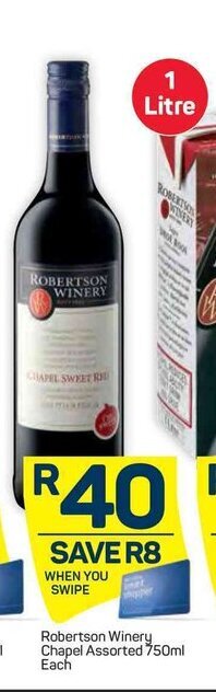 Pick n Pay Robertson Winery Chapel Assorted 750ml offer