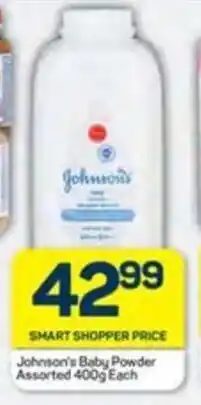 Pick n Pay Liquor Johnson's Baby Powder Assorted 400g Each offer