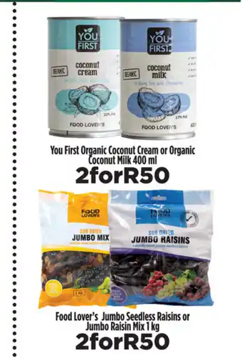 Food Lover's Market Food Lover's Jumbo Seedless Raisins or Jumbo Raisin Mix 1kg offer
