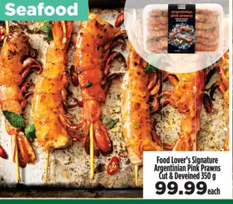 Food Lover's Market Food Lover's Signature Argentinian Pink Prawns Cut & Deveined 350g offer