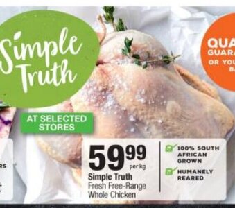 Checkers Simple Truth Fresh Free-Range Whole Chicken offer