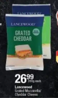 Checkers Lancewood Grated Cheddar 200g offer