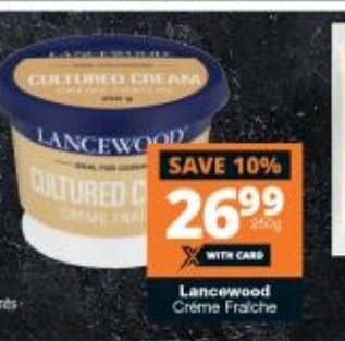 Checkers Lancewood Crème Fraiche offer