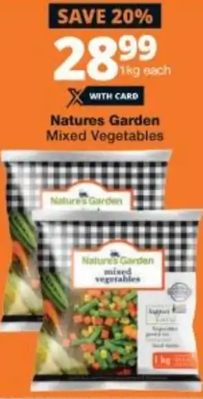 Checkers Natures Garden Mized Vegetables offer