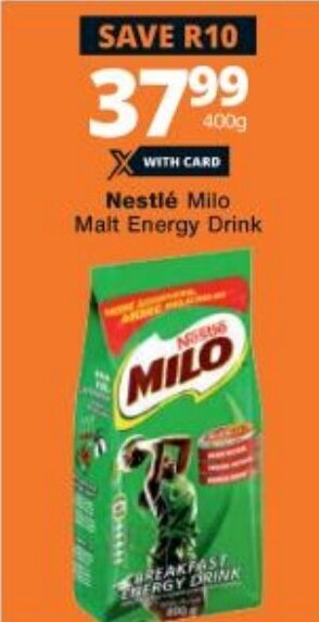 Checkers Nestlé Milo Malt Energy Drink offer