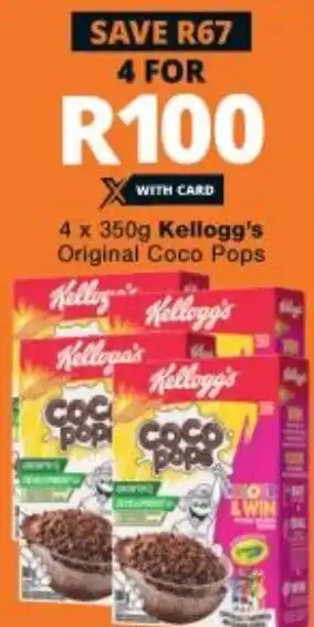 Checkers Kellogg's Original Coco Pops 4x350g offer