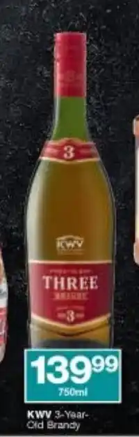 Checkers KWV 3 Years Cid Brandy offer