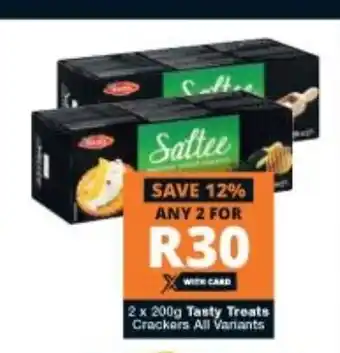 2x200g Tasty Treats Crackers