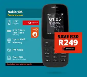 Checkers Nokia 105 Feature phone offer