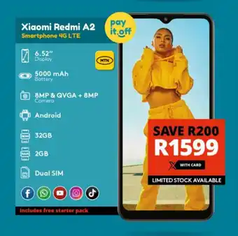 Checkers Xiaomi Redmi A2 Smartphone 4G LTE offer