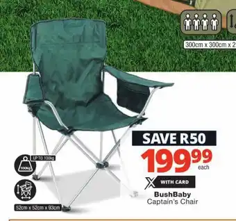 Checkers BushBaby Captain's Chair offer