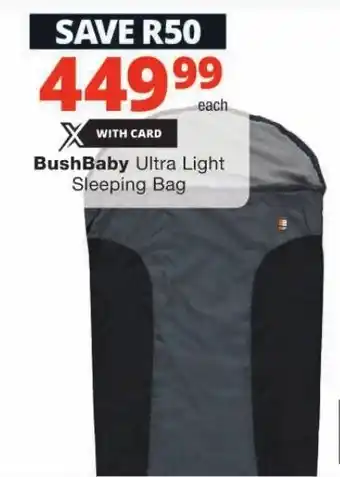 Checkers BushBaby Ultra Light Sleeping Bag offer