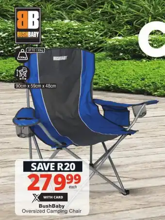 Checkers BushBaby Oversized Camping Chair offer