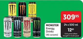 Makro MONSTER Energy Drinks (All variants) offer