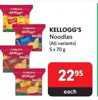 Makro KELLOGG'S Noodles (All variants) 5x70g offer