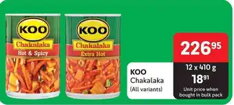 Makro KOO Chakalaka (All variants) offer