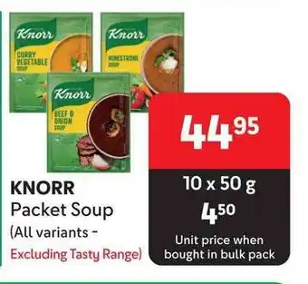 Makro KNORR Packet Soup (All variants) offer