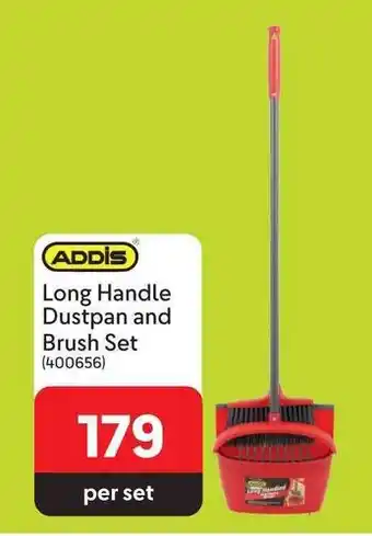 ADDIS Long Handle Dustpan and Brush Set