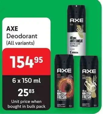 Makro AXE Deodorant (All variants) offer