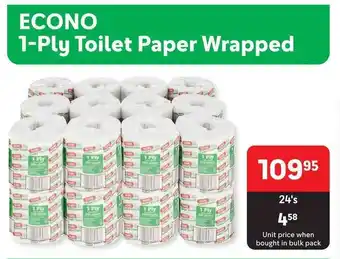 Makro ECONO 1-Ply Toilet Paper Wrapped offer