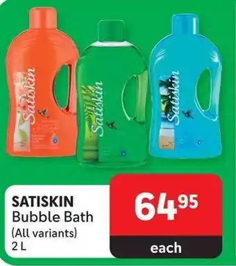 SATISKIN Bubble Bath (All variants) 2L