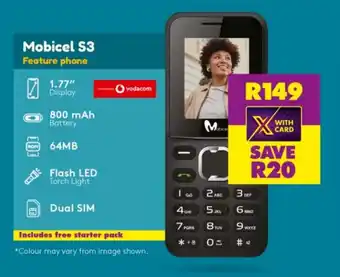 Shoprite Mobicel S3 Feature phone offer