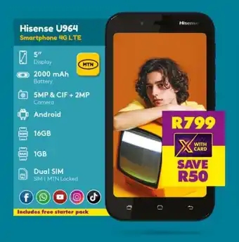 Shoprite Hisense U964 Smartphone 4G LTE offer